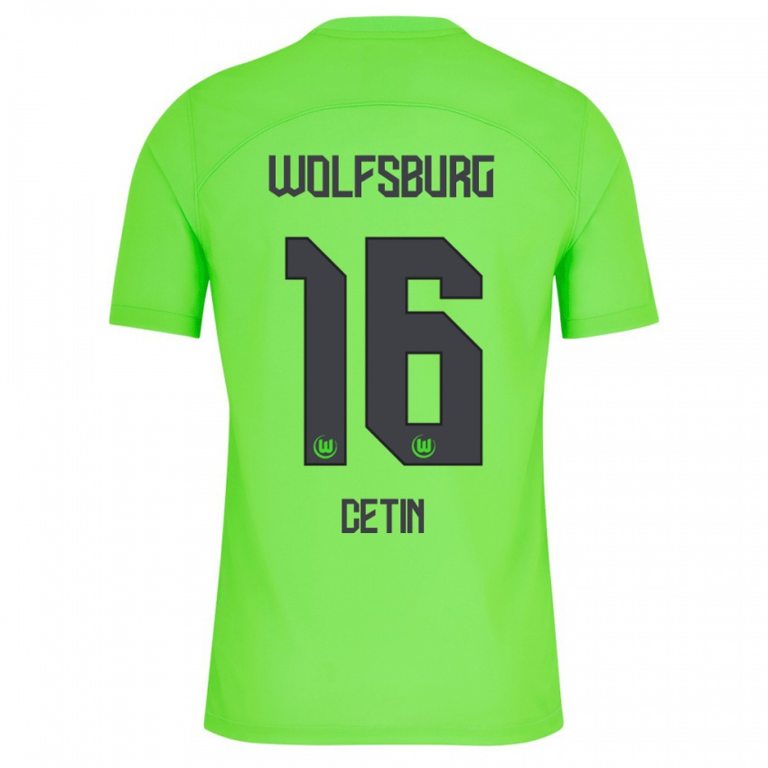 Mænd Serkan Cetin #16 Grøn Hjemmebane Spillertrøjer 2023/24 Trøje T-Shirt