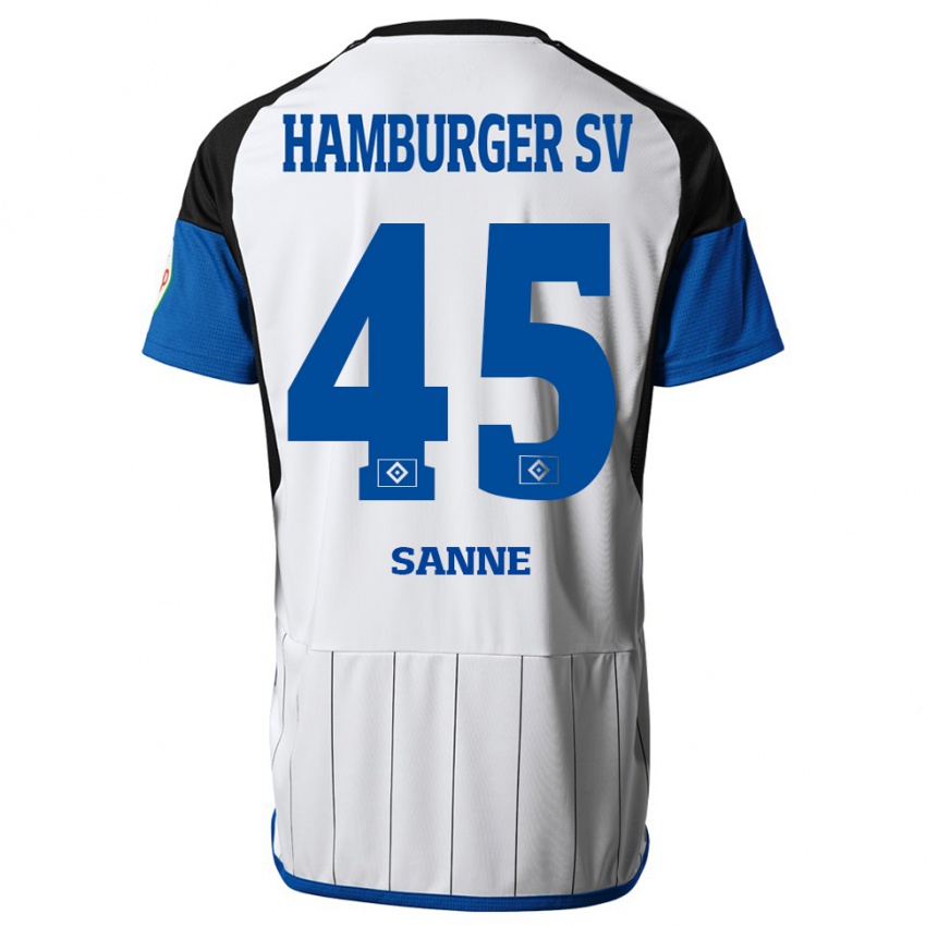 Mænd Tom Sanne #45 Hvid Hjemmebane Spillertrøjer 2023/24 Trøje T-Shirt