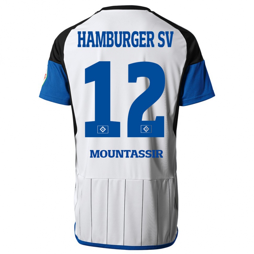 Mænd Youssef Mountassir #12 Hvid Hjemmebane Spillertrøjer 2023/24 Trøje T-Shirt