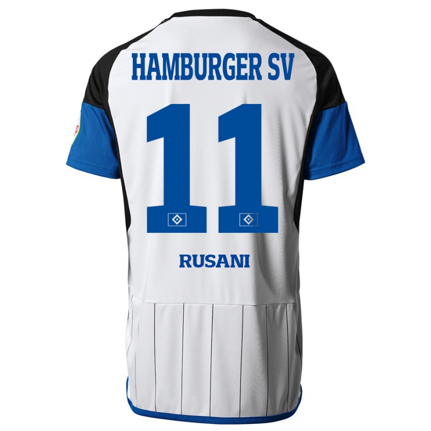 Mænd Yasin Rusani #11 Hvid Hjemmebane Spillertrøjer 2023/24 Trøje T-Shirt
