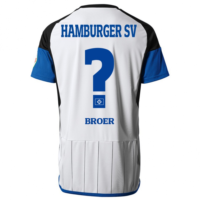 Mænd Yannick Tim Bröer #0 Hvid Hjemmebane Spillertrøjer 2023/24 Trøje T-Shirt