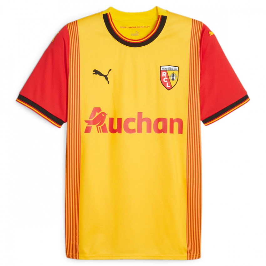 Mænd Andy Diouf #18 Gul Hjemmebane Spillertrøjer 2023/24 Trøje T-Shirt