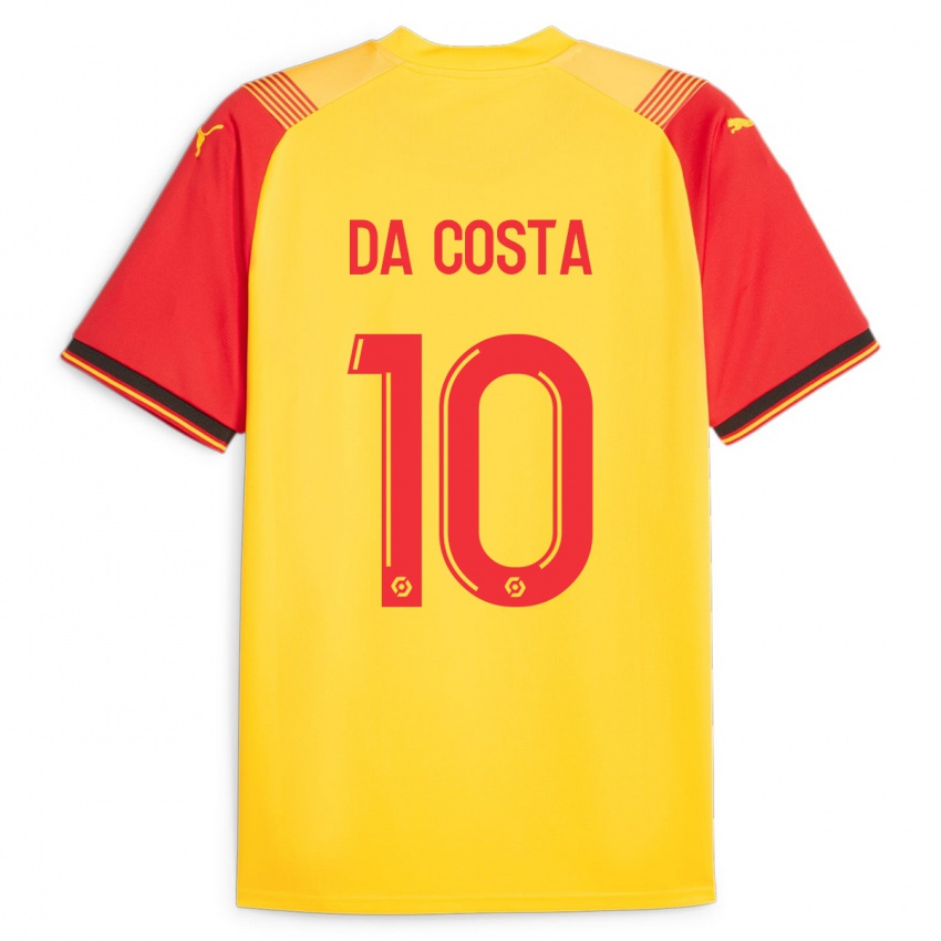 Mænd David Pereira Da Costa #10 Gul Hjemmebane Spillertrøjer 2023/24 Trøje T-Shirt