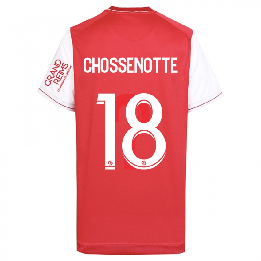 Mænd Shana Chossenotte #18 Rød Hjemmebane Spillertrøjer 2023/24 Trøje T-Shirt