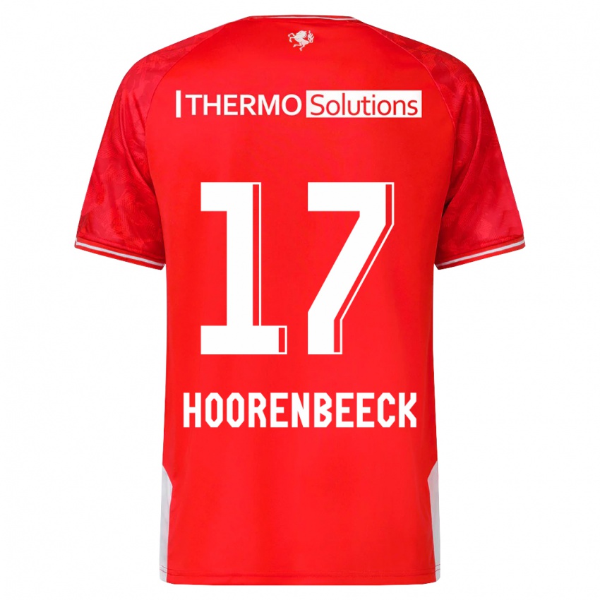 Mænd Alec Van Hoorenbeeck #17 Rød Hjemmebane Spillertrøjer 2023/24 Trøje T-Shirt