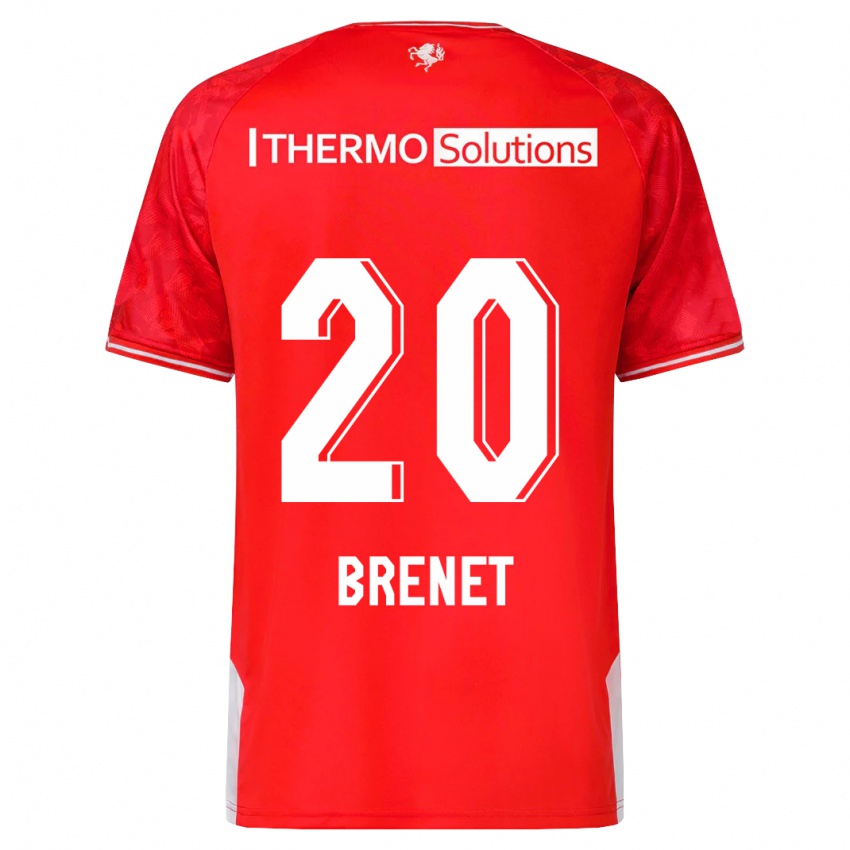 Mænd Joshua Brenet #20 Rød Hjemmebane Spillertrøjer 2023/24 Trøje T-Shirt