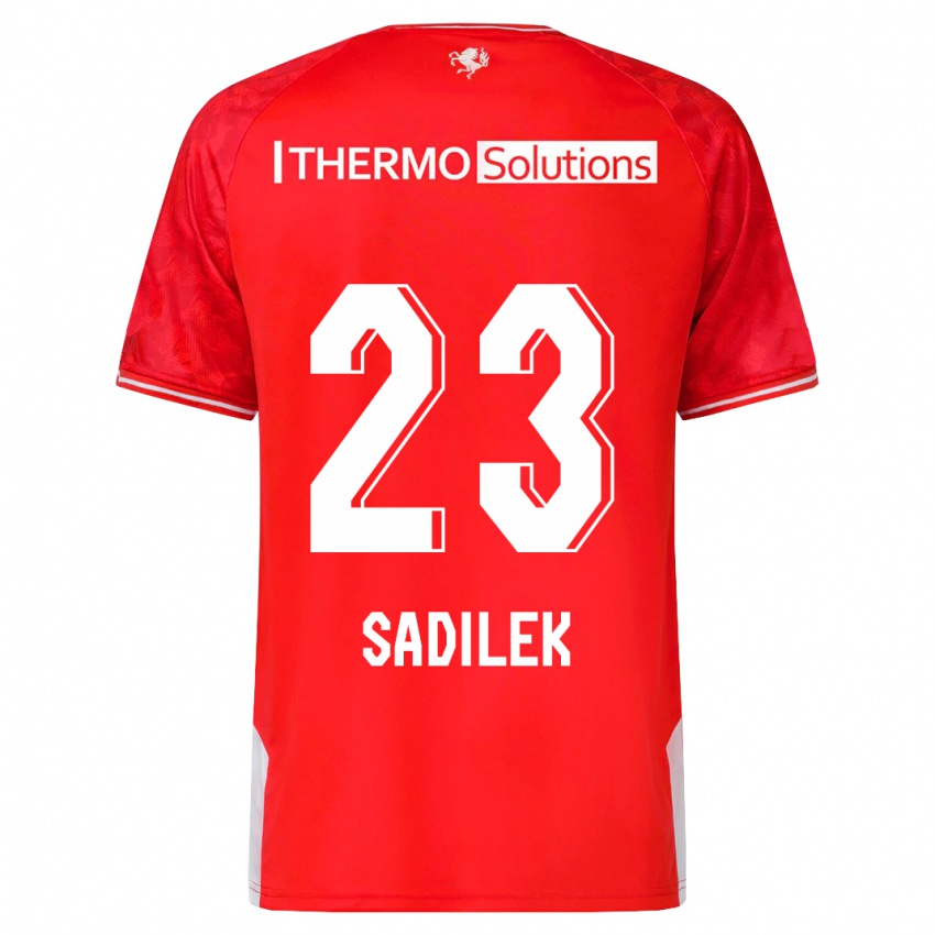 Mænd Michal Sadilek #23 Rød Hjemmebane Spillertrøjer 2023/24 Trøje T-Shirt
