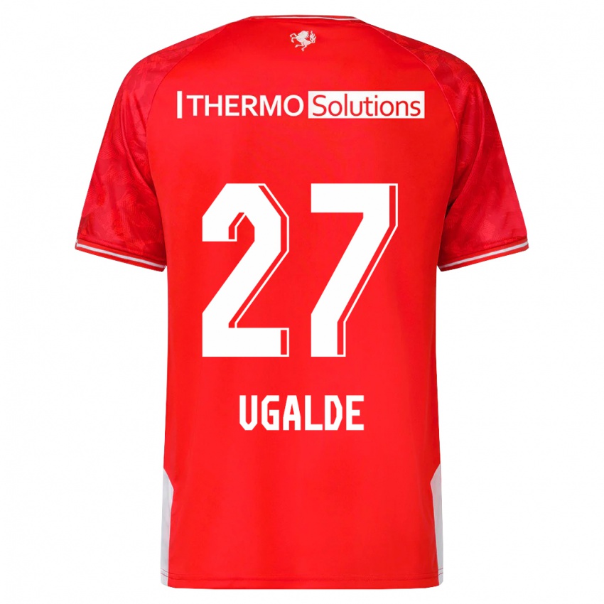Mænd Manfred Ugalde #27 Rød Hjemmebane Spillertrøjer 2023/24 Trøje T-Shirt