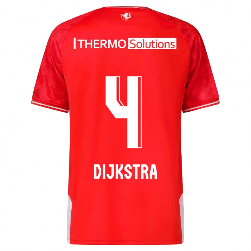 Mænd Caitlin Dijkstra #4 Rød Hjemmebane Spillertrøjer 2023/24 Trøje T-Shirt