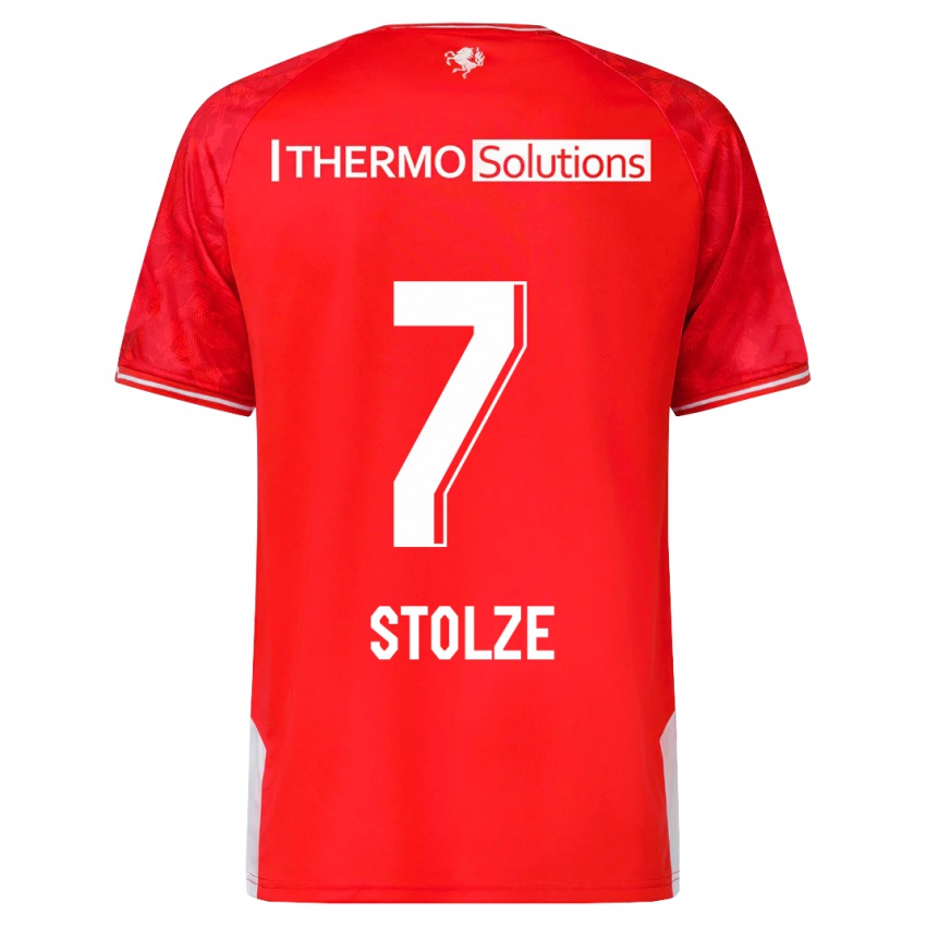 Mænd Anna-Lena Stolze #7 Rød Hjemmebane Spillertrøjer 2023/24 Trøje T-Shirt