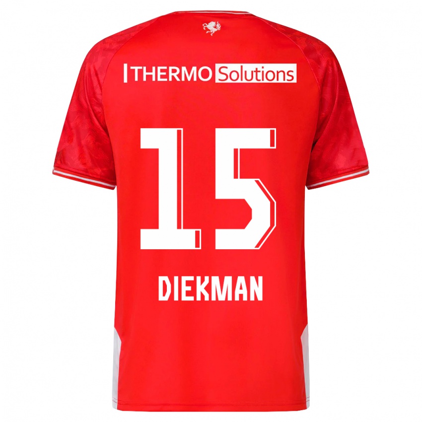 Mænd Jill Diekman #15 Rød Hjemmebane Spillertrøjer 2023/24 Trøje T-Shirt