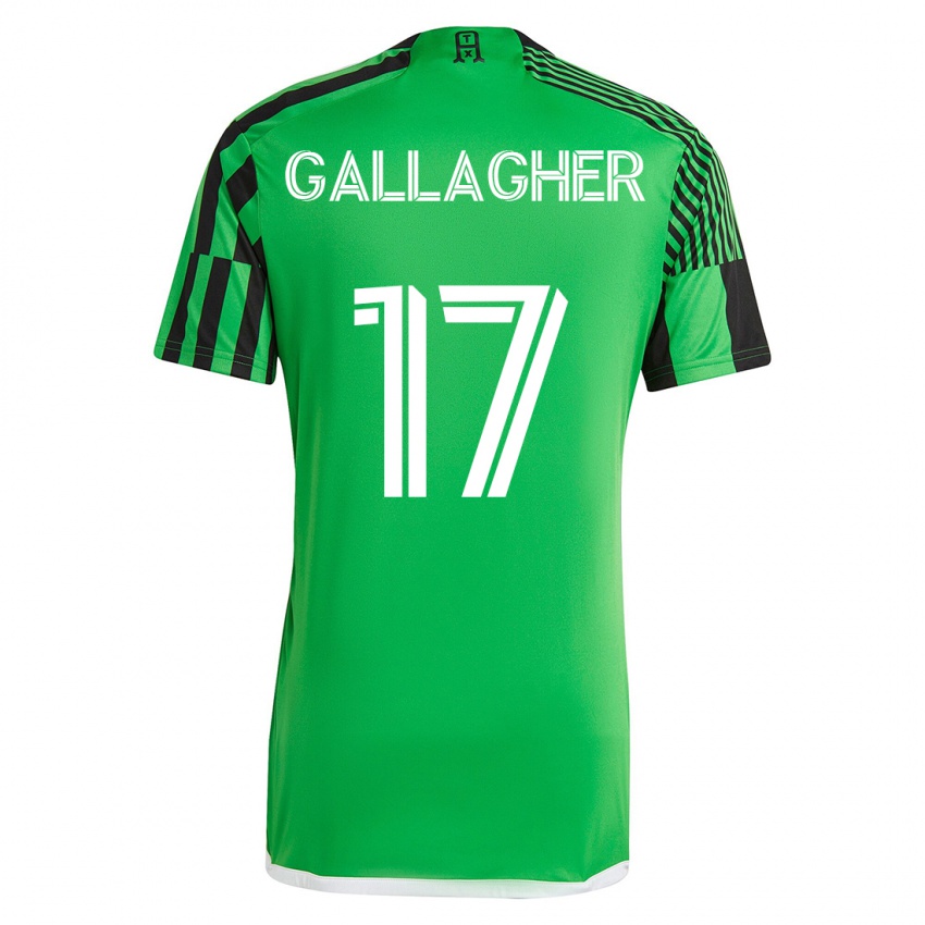 Mænd Jon Gallagher #17 Grøn Sort Hjemmebane Spillertrøjer 2023/24 Trøje T-Shirt