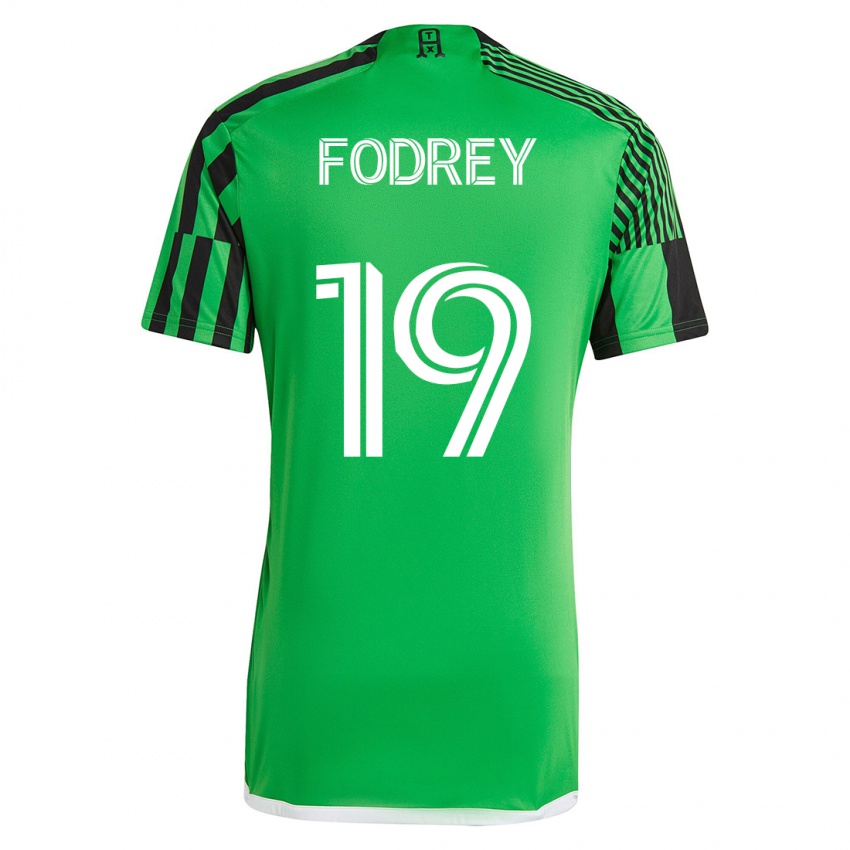 Mænd Cj Fodrey #19 Grøn Sort Hjemmebane Spillertrøjer 2023/24 Trøje T-Shirt