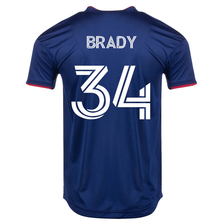 Mænd Chris Brady #34 Flåde Hjemmebane Spillertrøjer 2023/24 Trøje T-Shirt