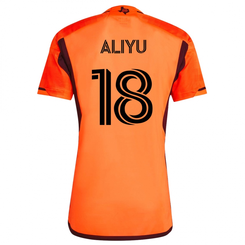 Mænd Ibrahim Aliyu #18 Appelsin Hjemmebane Spillertrøjer 2023/24 Trøje T-Shirt