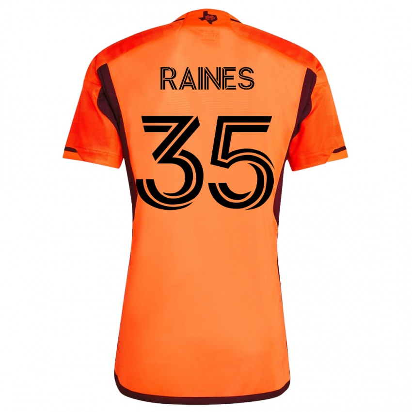 Mænd Brooklyn Raines #35 Appelsin Hjemmebane Spillertrøjer 2023/24 Trøje T-Shirt