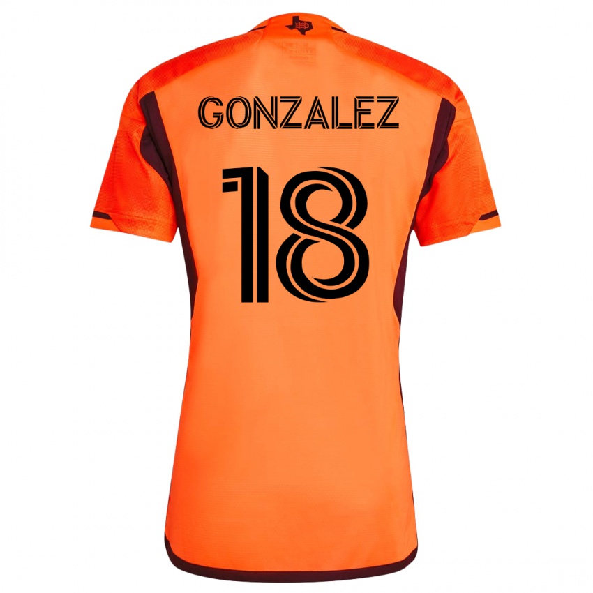 Mænd Diego Gonzalez #18 Appelsin Hjemmebane Spillertrøjer 2023/24 Trøje T-Shirt