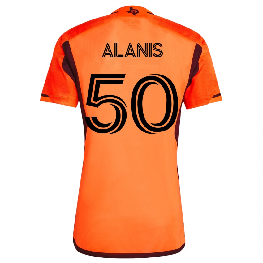 Mænd Brian Alanis #50 Appelsin Hjemmebane Spillertrøjer 2023/24 Trøje T-Shirt