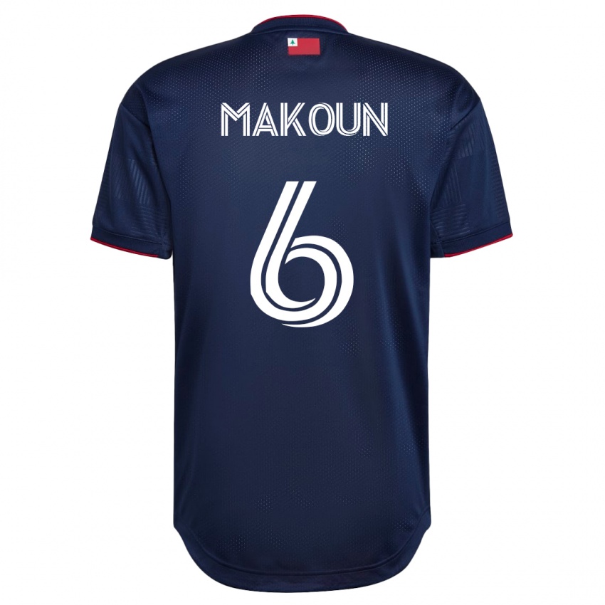 Mænd Christian Makoun #6 Flåde Hjemmebane Spillertrøjer 2023/24 Trøje T-Shirt
