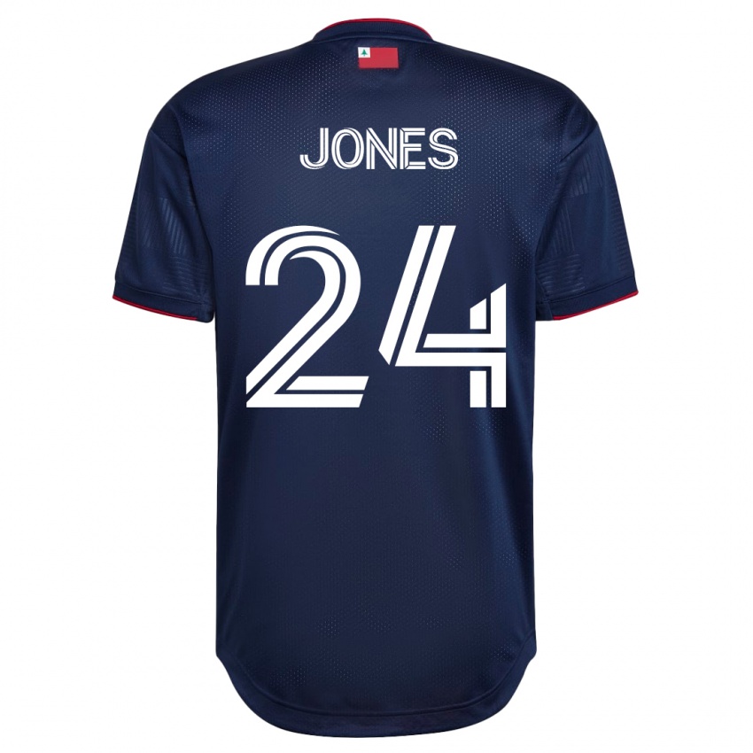Mænd Dejuan Jones #24 Flåde Hjemmebane Spillertrøjer 2023/24 Trøje T-Shirt