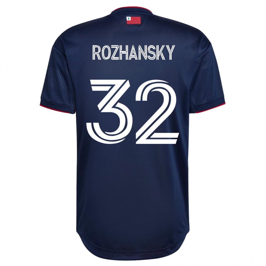 Mænd Jake Rozhansky #32 Flåde Hjemmebane Spillertrøjer 2023/24 Trøje T-Shirt