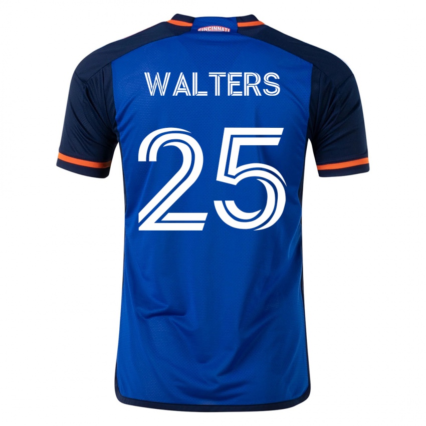 Mænd Paul Walters #25 Blå Hjemmebane Spillertrøjer 2023/24 Trøje T-Shirt