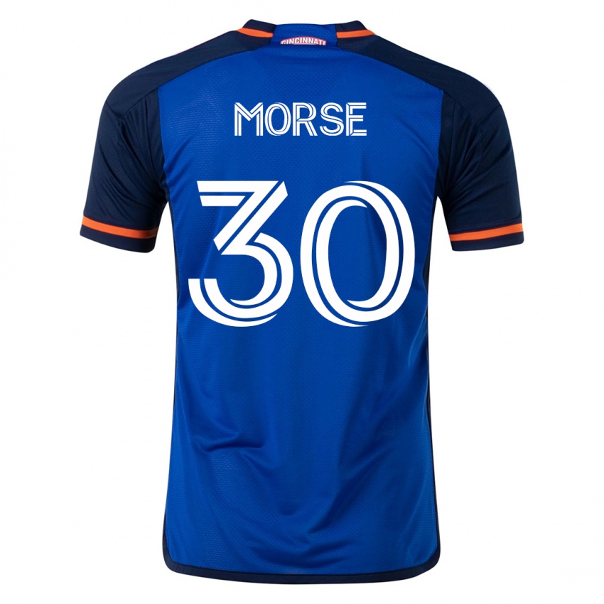 Mænd Hunter Morse #30 Blå Hjemmebane Spillertrøjer 2023/24 Trøje T-Shirt