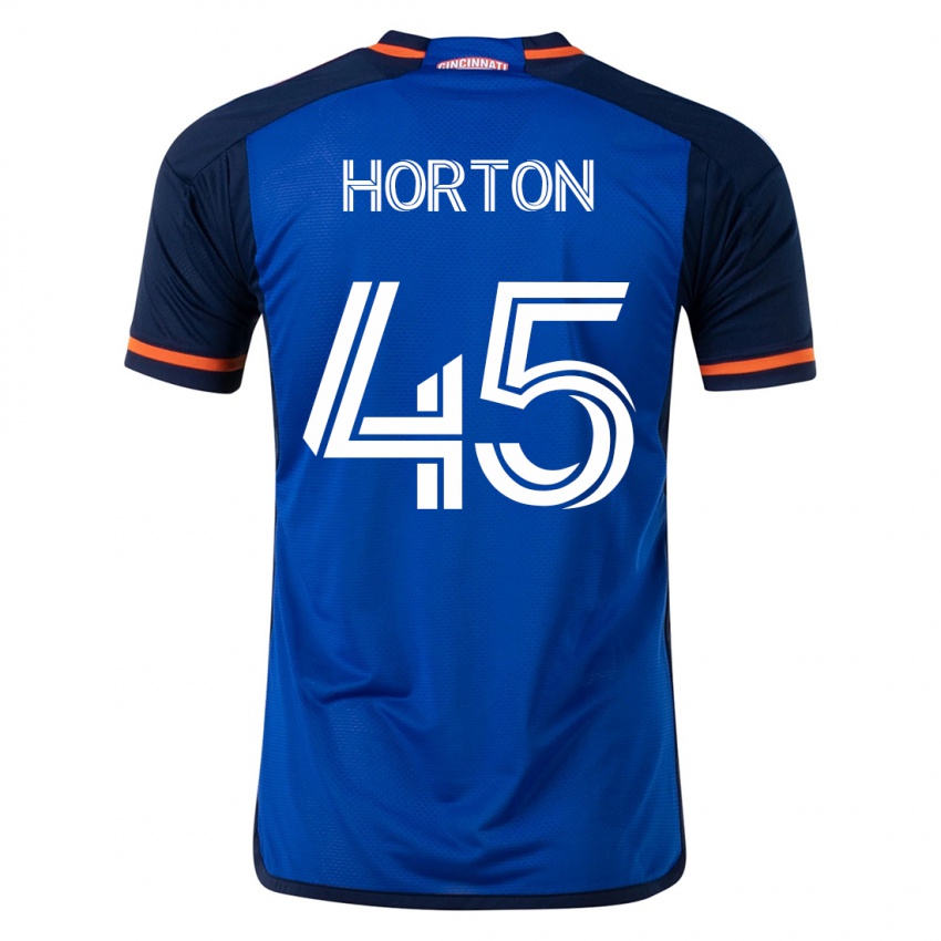 Mænd Philip Horton #45 Blå Hjemmebane Spillertrøjer 2023/24 Trøje T-Shirt