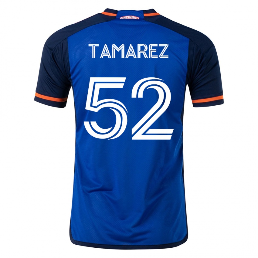 Mænd Lucas Tamarez #52 Blå Hjemmebane Spillertrøjer 2023/24 Trøje T-Shirt