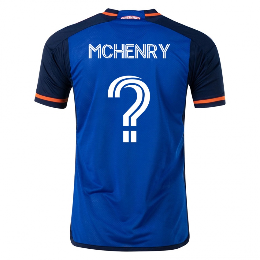 Mænd Nicholas Mchenry #0 Blå Hjemmebane Spillertrøjer 2023/24 Trøje T-Shirt