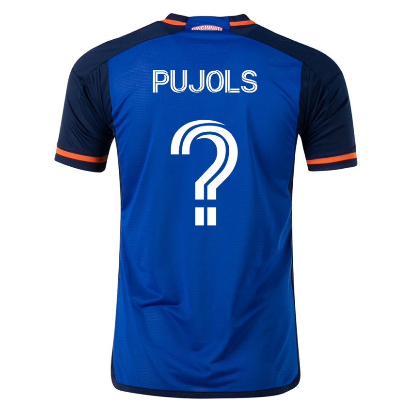 Mænd Pablo Pujols #0 Blå Hjemmebane Spillertrøjer 2023/24 Trøje T-Shirt