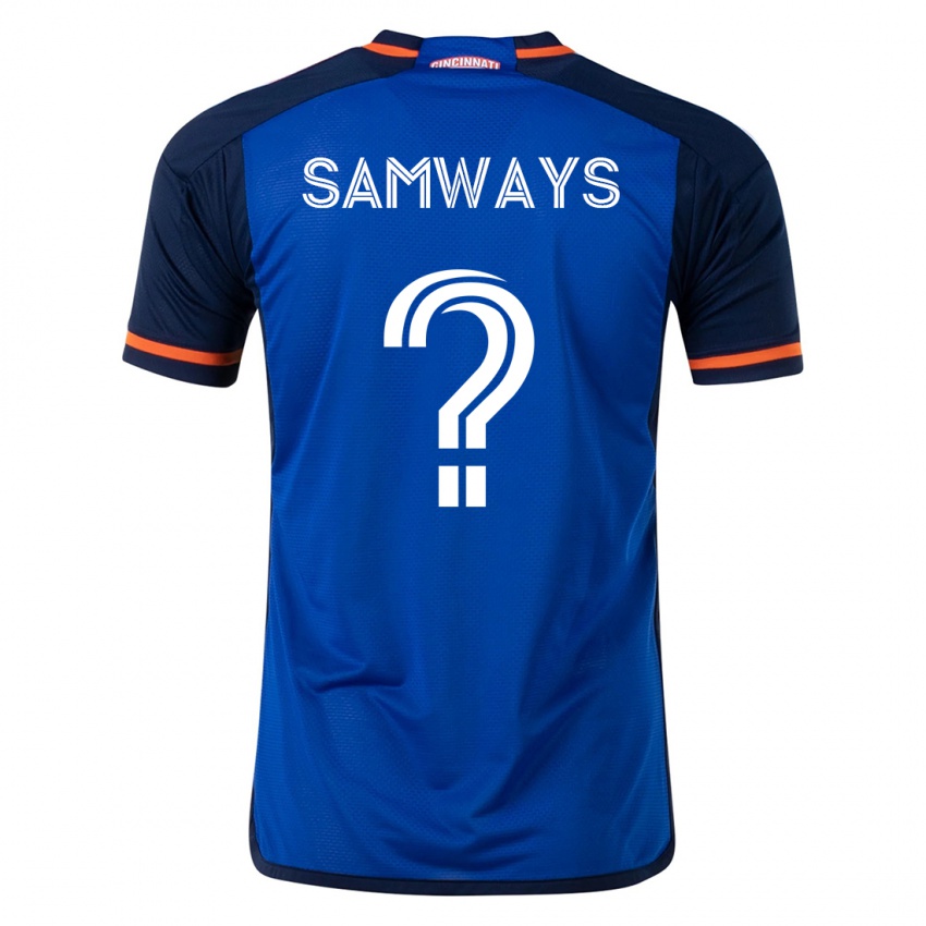 Mænd Nicholas Samways #0 Blå Hjemmebane Spillertrøjer 2023/24 Trøje T-Shirt