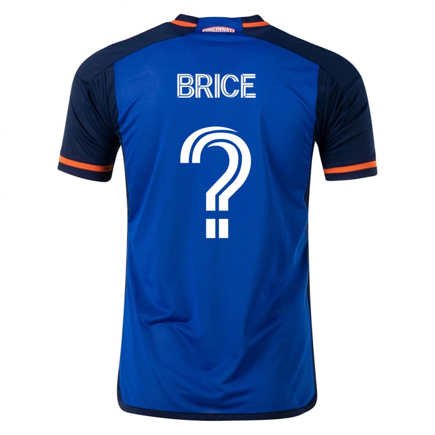 Mænd Nolan Brice #0 Blå Hjemmebane Spillertrøjer 2023/24 Trøje T-Shirt