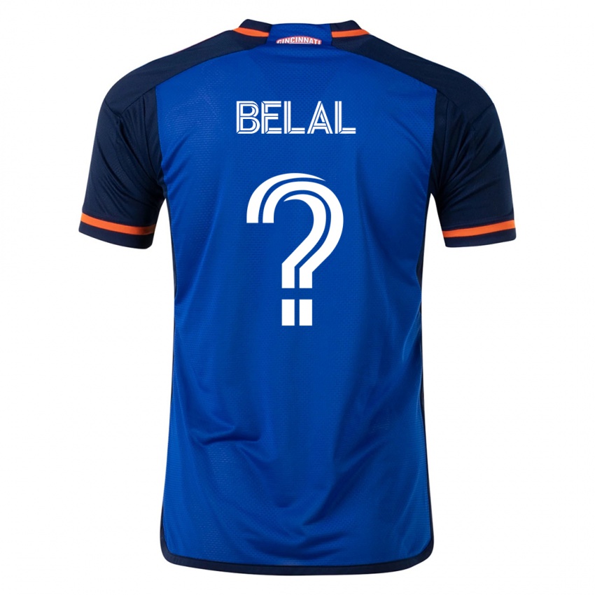 Mænd Ryan Belal #0 Blå Hjemmebane Spillertrøjer 2023/24 Trøje T-Shirt