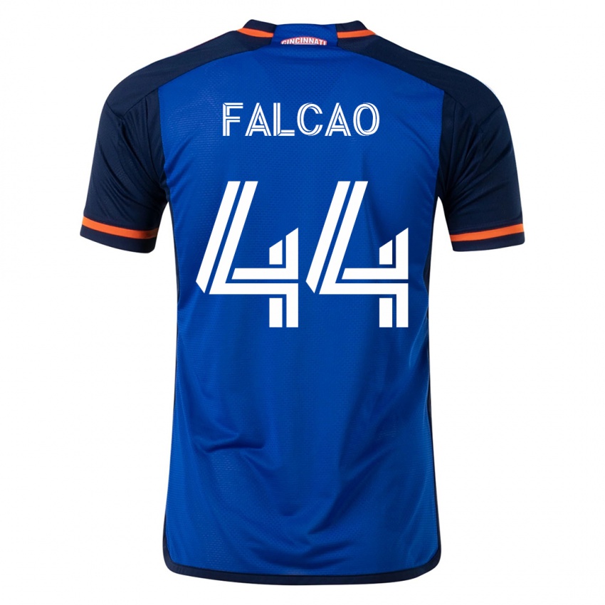 Mænd Kiano Falcao #44 Blå Hjemmebane Spillertrøjer 2023/24 Trøje T-Shirt