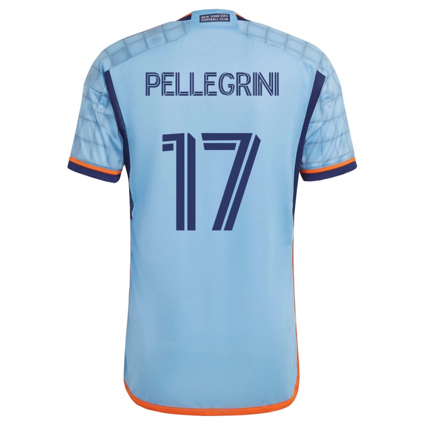 Mænd Matías Pellegrini #17 Blå Hjemmebane Spillertrøjer 2023/24 Trøje T-Shirt