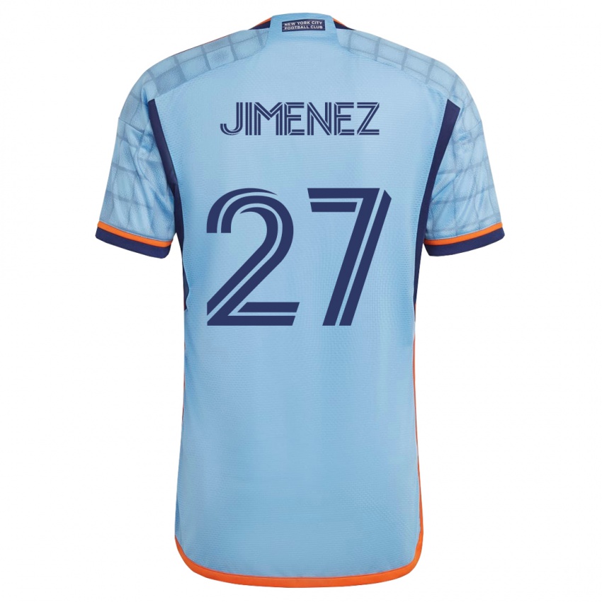 Mænd Jonathan Jiménez #27 Blå Hjemmebane Spillertrøjer 2023/24 Trøje T-Shirt