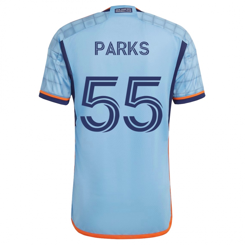Mænd Keaton Parks #55 Blå Hjemmebane Spillertrøjer 2023/24 Trøje T-Shirt