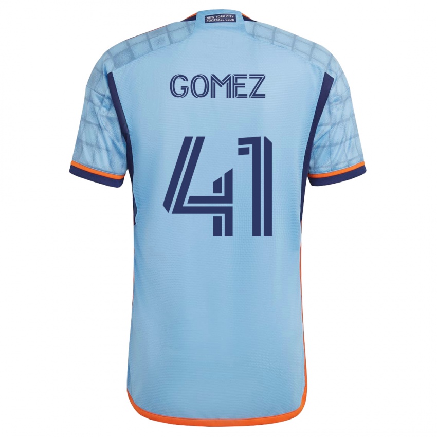 Mænd Julián Gómez #41 Blå Hjemmebane Spillertrøjer 2023/24 Trøje T-Shirt