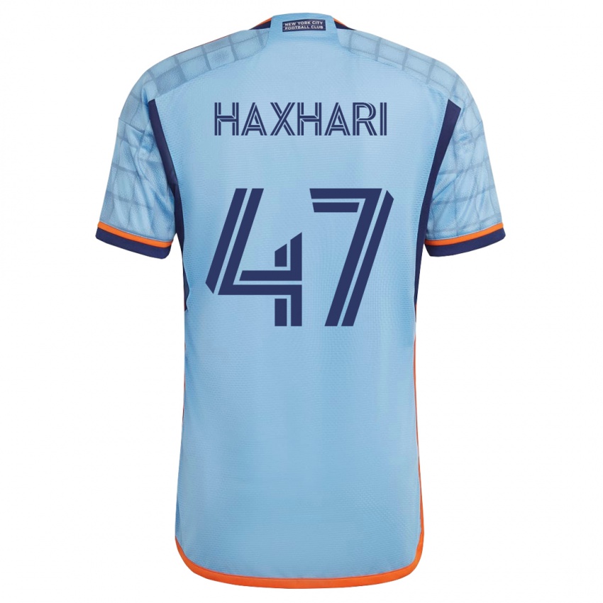 Mænd Klevis Haxhari #47 Blå Hjemmebane Spillertrøjer 2023/24 Trøje T-Shirt
