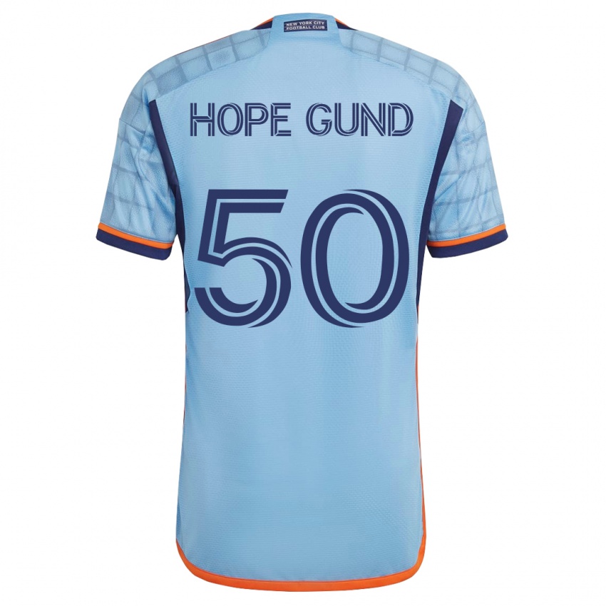 Mænd Kofi Hope-Gund #50 Blå Hjemmebane Spillertrøjer 2023/24 Trøje T-Shirt