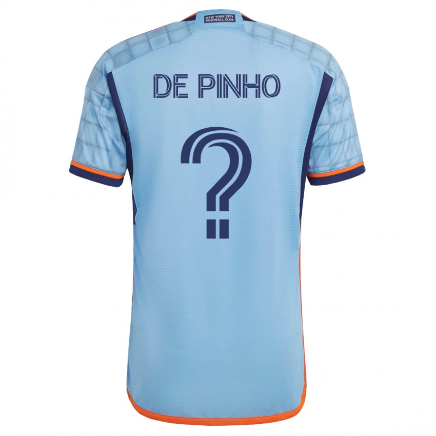 Mænd Lucas De Pinho #0 Blå Hjemmebane Spillertrøjer 2023/24 Trøje T-Shirt