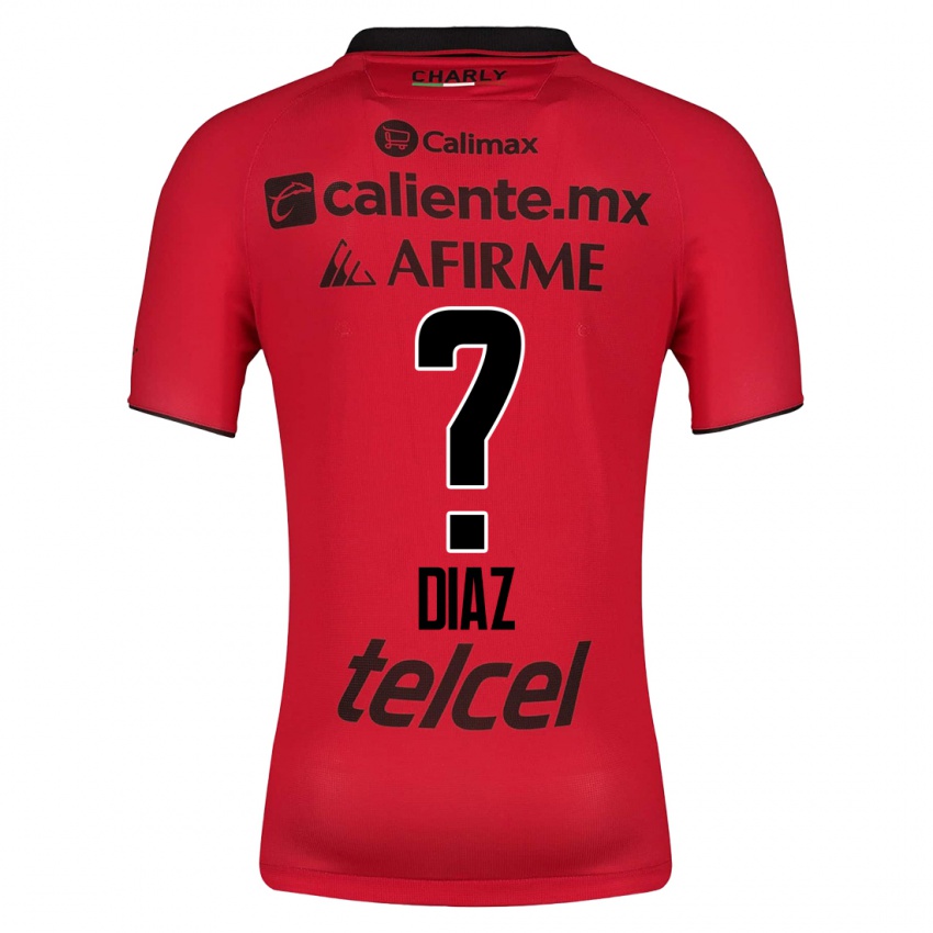 Mænd Benny Diaz #0 Rød Hjemmebane Spillertrøjer 2023/24 Trøje T-Shirt
