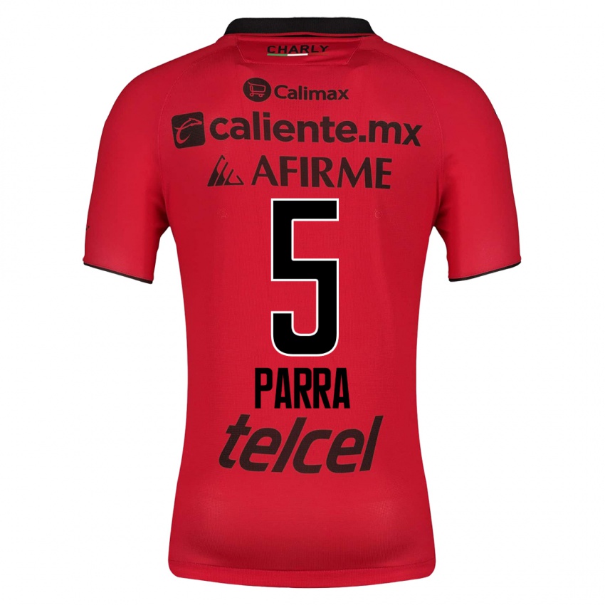 Mænd Rodrigo Parra #5 Rød Hjemmebane Spillertrøjer 2023/24 Trøje T-Shirt