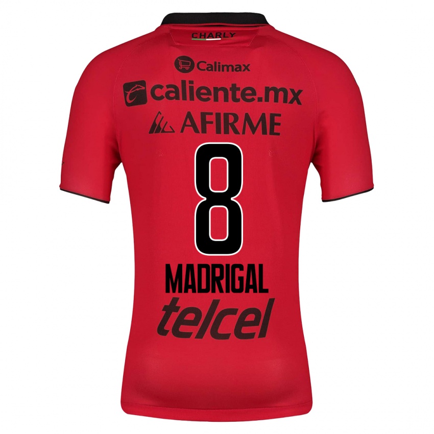 Mænd Fernando Madrigal #8 Rød Hjemmebane Spillertrøjer 2023/24 Trøje T-Shirt