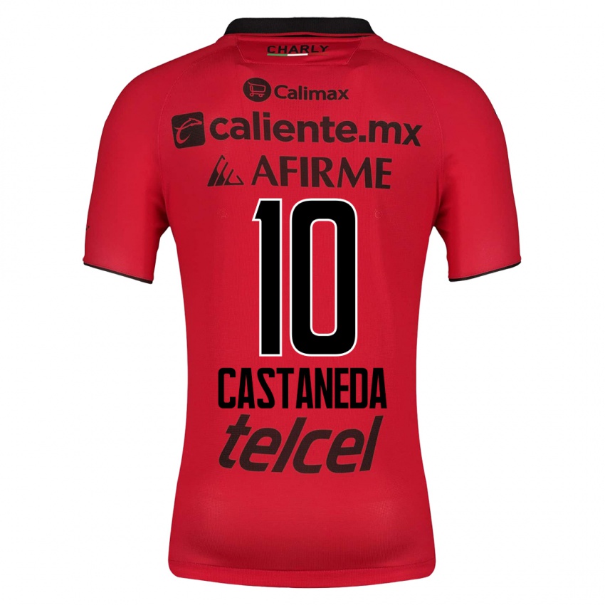 Mænd Kevin Castañeda #10 Rød Hjemmebane Spillertrøjer 2023/24 Trøje T-Shirt
