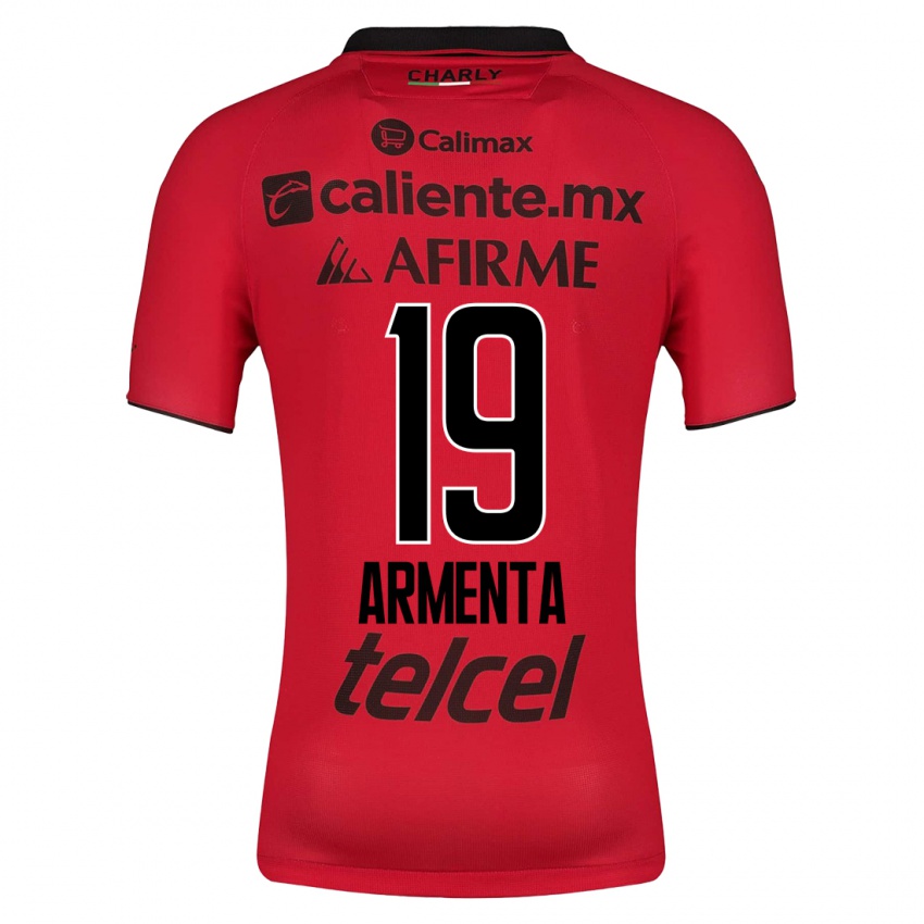Mænd Eduardo Armenta #19 Rød Hjemmebane Spillertrøjer 2023/24 Trøje T-Shirt