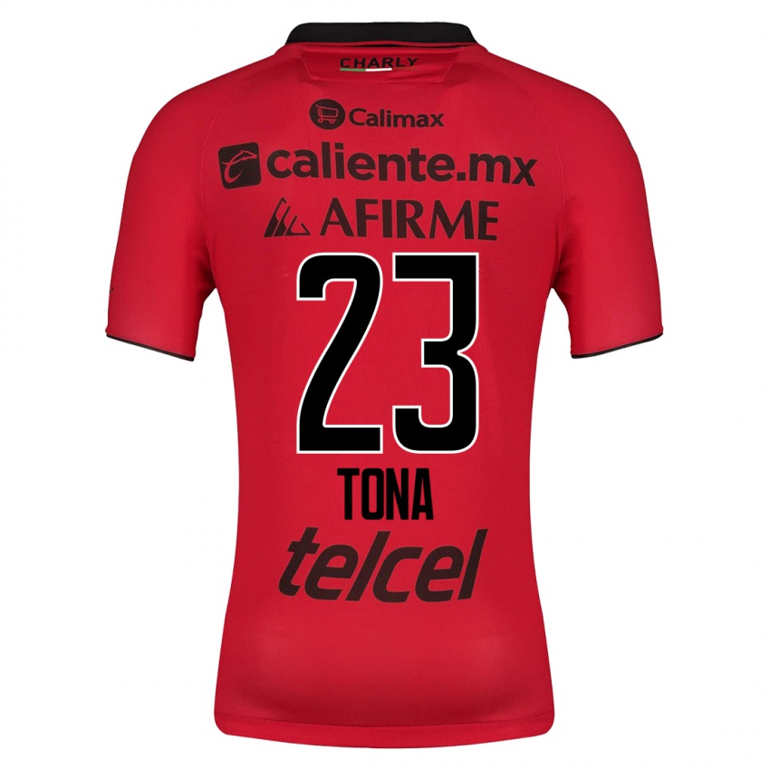 Mænd Iván Tona #23 Rød Hjemmebane Spillertrøjer 2023/24 Trøje T-Shirt