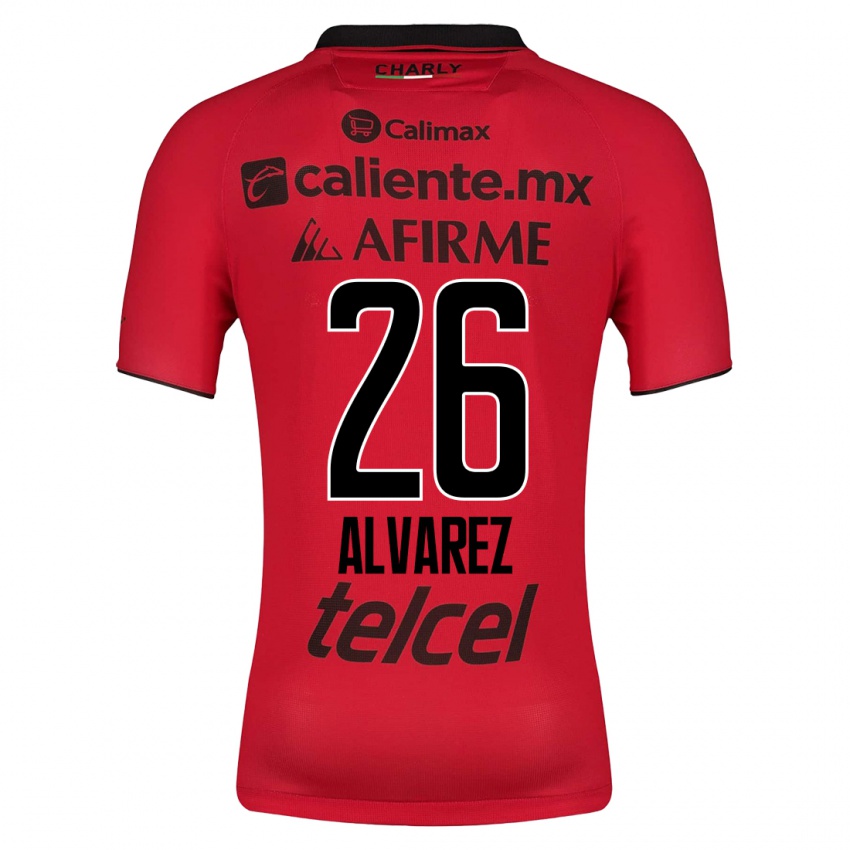 Mænd Efraín Álvarez #26 Rød Hjemmebane Spillertrøjer 2023/24 Trøje T-Shirt
