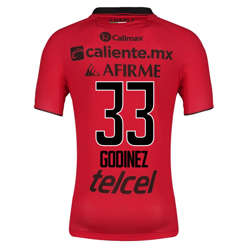 Mænd Rodrigo Godínez #33 Rød Hjemmebane Spillertrøjer 2023/24 Trøje T-Shirt
